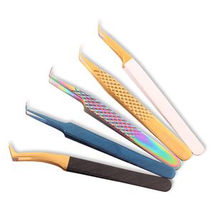 Pince à épiler d'extension de cils avec logo et emballage personnalisés testée à la main pour différentes longueurs et styles de cils - Product Image 2