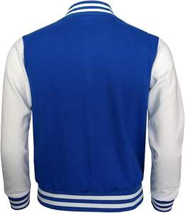 Chaquetas universitarias de talla grande para hombre de alta calidad con cuello levantado Logotipo personalizado Decoración de bolsillo Chaquetas universitarias en blanco al por mayor - Product Image 2