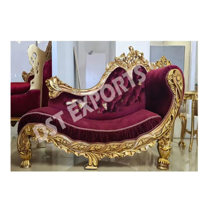 Meubles de mariage à dossier haut en cuir blanc Canapé à dossier haut en cuir de mariage avec chaises Ensemble de meubles de mariage à trône en cuir blanc - Product Image 4