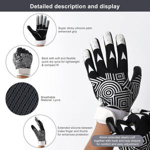 Guantes de fútbol americano unisex de secado rápido y antideslizantes para exteriores guantes deportivos con logotipo personalizado precio barato al por mayor - Product Image 2