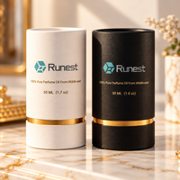 Tube d'emballage d'huile de parfum artisanale écologique de luxe avec papier kraft et matériaux recyclés, emballage cadeau personnalisé avec logo