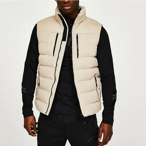 Chaqueta Acolchada de Invierno para Hombre, Estilo Urbano, Cuello Alto, Aislante, Cortavientos, Cálida, Sin Mangas, con Letras Personalizadas, Colores Disponibles en Línea - Product Image 3