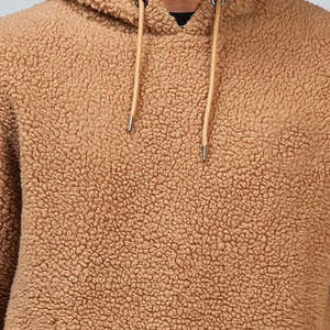 100% Sherpa Pullover Sudadera con capucha de gran tamaño con bolsillos cálido para hombres Sudadera con capucha al por mayor Invierno Heavyweight Sherpa Fleece Hoodies - Product Image 6