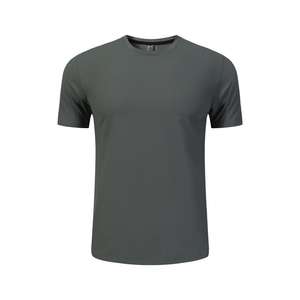Camiseta de Punto Sólida Extra Grande Personalizada de Alta Calidad para Hombre, Venta al por Mayor, Impresión de Logotipo, Transpirable, 100% Algodón, Verano - Product Image 1