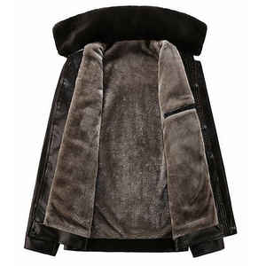Chaqueta de cuero para hombre de la mejor calidad, estilo cómodo e informal impermeable para invierno con servicio OEM - Product Image 5
