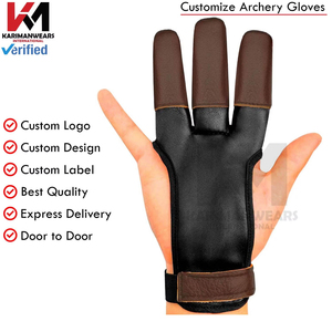 Gant de tir à l'arc léger et confortable pour un tir précis, gant de tir à l'arc en cuir de haute qualité pour les archers professionnels - Product Image 3