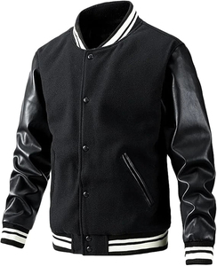 Veste universitaire OEM/ODM pour hommes Blouson bombardier léger à manches longues Veste Letterman en duvet pour hommes Prix bon marché OEM - Product Image 1