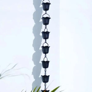 โซ่ฝนตกแต่งสวนสำหรับรางน้ำหลังคา โซ่โลหะแขวนดีไซน์ทันสมัย - Product Image 5