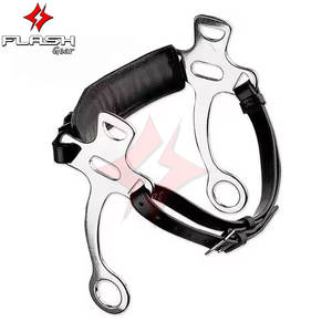 Bride Hackamore anatomique de haute qualité avec culotte de rembourrage souple Hackamore en acier inoxydable avec embout de bâillon hollandais et argent allemand - Product Image 3