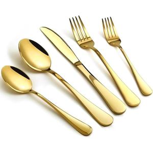 Juego de cubiertos de metal de acero inoxidable resistente diseñado para uso diario en cocinas domésticas modernas - Product Image 6