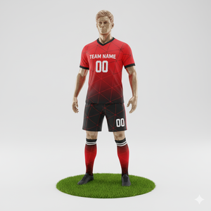 Uniforme de Fútbol Sublimado Único |   Conjunto de Jersey Resistente a la Decoloración |   Logotipo Personalizado del Equipo - Product Image 4