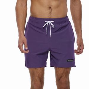 Pantalones cortos para correr de verano para hombre, pantalones cortos de gimnasio de secado rápido con cintura elástica, patrón sólido, nuevo para deportes, trotar, Fitness - Product Image 1