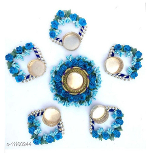 Bougeoir élégant en papier fleur Rangoli décor de maison festif pour l'obtention du diplôme Diwali fête des pères fête des mères pâques Halloween - Product Image 3