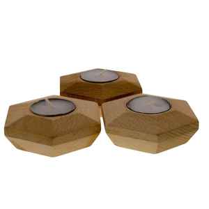 Custom Handmade Wooden Tea Light <b>Candle</b> Holder Farmhouse Style <b>Candle</b> Holder Eco-Friendly Acacia Wood <b>Large</b> Size for Rustic - Product Image 3