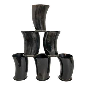 Gobelet à boire en corne viking authentique fait à la main, récipient médiéval, ustensiles de cuisine, articles d'hôtellerie, fêtes de mariage - Product Image 6