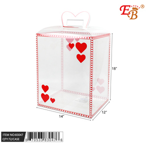 Juego de Cajas de Regalo de PVC para el Día de San Valentín de 14"x12"x18", 72 Piezas/Caja, Modelo 83047, para Expresar Amor y Agradecimiento - Product Image 1