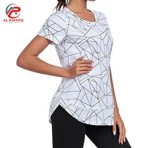 T-shirt décontracté à col rond pour femme, coupe classique, 100% coton biologique, été, manches courtes unisexes, tissu 200g avec impression de logo personnalisé - Product Image 3