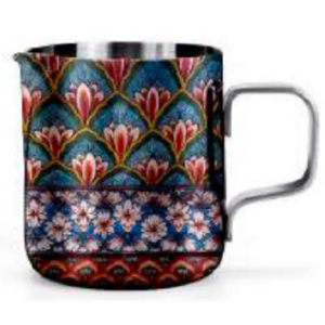 Tasse de voyage en acier inoxydable enduite d'émail imprimé imprimé Floral finition émaillée durable poignée C confortable isolation thermique 0-6 - Product Image 2