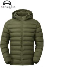 Veste à capuche personnalisée pour hommes, manteau chaud d'hiver confortable et élégant, veste en duvet épaisse en toile pour l'extérieur, style High Street - Product Image 1
