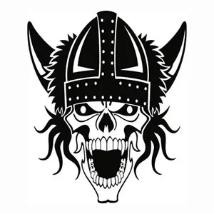 Autocollant de moto Viking Skull Warrior, chef-d'œuvre, autocollant de moto - Product Image 1
