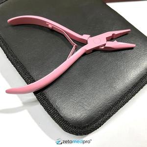 Pince à micro-anneaux pour extensions capillaires, rose pâle, en acier inoxydable, forte tenue, vente en gros, zetomedpro - Product Image 3