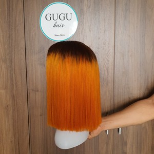 วิกผมคนแท้เรมี่จากเวียดนามแท้สำหรับผู้หญิงผิวดำเป็นลอนใสสำหรับลูกไม้สีส้มเข้ม - Product Image 2