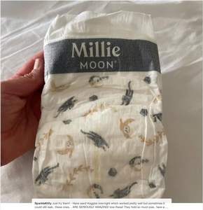 ผ้าอ้อมสำเร็จรูปแบบใช้แล้วทิ้งสุดหรูของ Millie Moon ขนาด4สีขาวนับ120 unisex - Product Image 3