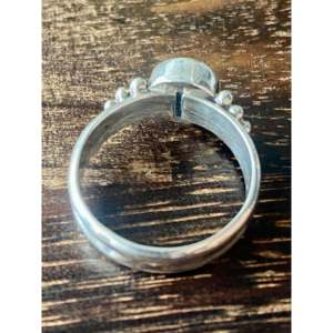 Isabelle Yazzie White <b>Opal</b> <b>Ring</b>-Sterling Silver Rose Gold Plated Bezel Set Size 5.75 - Product Image 5