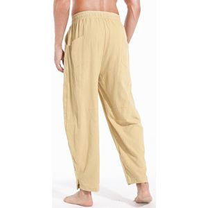 ODM hommes 500gsm poids lourd fermeture éclair à capuche jambe large hommes pantalons ensemble 100% coton tricoté solide motif Style poches doublure - Product Image 6
