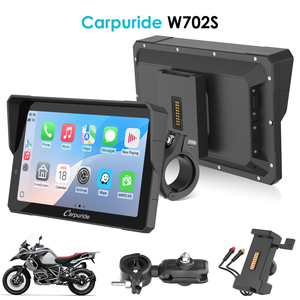 Мотоциклетный <span class=keywords><strong>GPS</strong></span>-навигатор Carpuride W702S PRO с беспроводным CarPlay и Android Auto, умный дисплей для мотоцикла, навигация, Wi-Fi, Bluetooth - Product Image 2