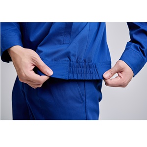 Ensemble de vêtements de travail respirant FMF pour hommes, bleu et gris, à manches courtes, confortable, durable, haute visibilité - Product Image 4