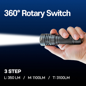 ZeroBeam D5 Searchlight 3100 Lumens High <b>Brightness</b> LED <b>Torch</b> Waterproof IPX8 340m Range Drop Resistant Diving Light for Outdoor - Product Image 6