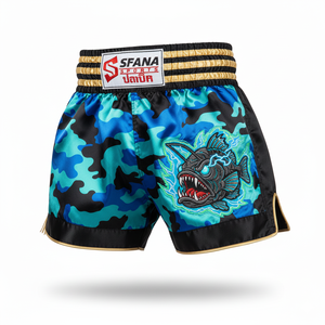 Pantalones Cortos de Muay Thai y Kickboxing SFANA SPORTS, Ajuste Personalizado para Hombre, 100% Poliéster, Cómodos, de Secado Rápido, para Entrenamiento de MMA, Boxeo y Gimnasio - Product Image 4