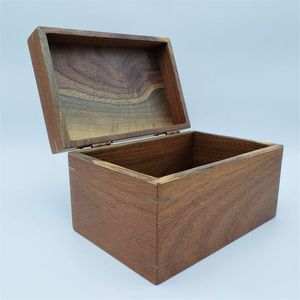 Boîte de rangement de bijoux en bois massif de style chinois antique technique polie par serrure multicouche - Product Image 4