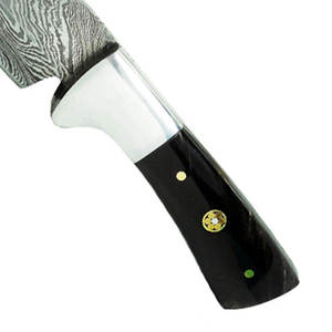 Cuchillo de caza de acero de Damasco de alta calidad Mango de madera personalizable Longitud regular con soporte OEM - Product Image 3
