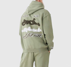 Gran oferta de chándales holgados de diseño bordado de chenilla para hombre de algodón 100%, conjuntos de Jogger personalizados transpirables para la temporada de invierno - Product Image 4