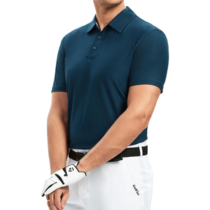 Camisa de Golf Casual para Hombre, Personalizable con Logotipo Frontal, Transpirable, Sólida, con Botones, Tejida, 200g, Manga Corta, Fabricada por OEM/ODM, Poliéster - Product Image 3