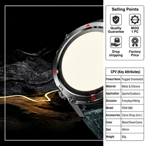 Montre connectée Sower HT37, écran tactile IPS 1,46 pouce, GPS, montre de sport pour hommes avec moniteur de fréquence cardiaque, étanche IP67, tracker d'activité physique - Product Image 6