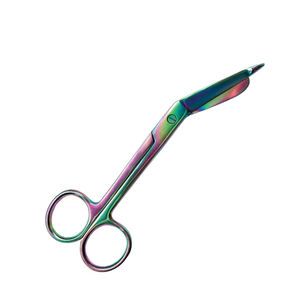 Ciseaux de pansement d'infirmière enduits de couleur arc-en-ciel Ciseaux de pansement chirurgical médical en acier allemand de 5.5 pouces - Product Image 2