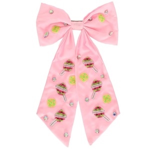 Noeud de cheveux en perles de graines fait à la main, broderie élégante, pince à cheveux, perles de graines colorées, broderie, noeud de cheveux, accessoire de cheveux pour les fêtes - Product Image 3