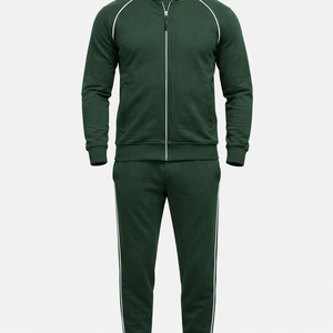 Conjunto Deportivo para Hombre con Logotipo Personalizado, Mezcla de Algodón Premium, Chaqueta con Cremallera y Pantalones Deportivos, Venta al Por Mayor OEM ODM - Product Image 1