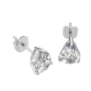 Boucles d'oreilles tendance en or blanc 14 carats, 4 carats au total, couleur D, clarté VVS, moissanite taille poire, pour mariage ou anniversaire - Product Image 4
