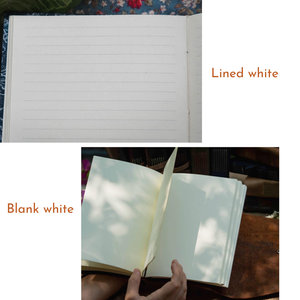 Diario de Tela Hecho a Mano Personalizado LABON, Tamaño A5, <span class=keywords><strong>Cuaderno</strong></span> <span class=keywords><strong>Bordado</strong></span> con Margaritas, Encuadernación Cosida con Hilo, Tapa Dura - Product Image 4