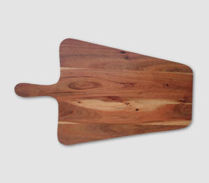 Planche de service en bois d'acacia en forme de sucette unique avec poignée pour charcuterie, fromage, pizza, pelle à pain, découpeur de pain, décoration - Product Image 2