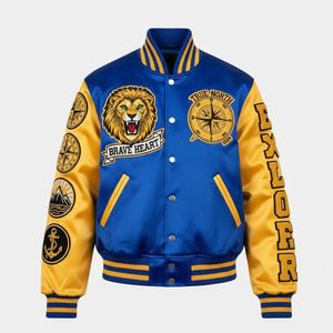 Chaqueta Universitaria Varsity con Mangas de Chenilla Bordada y Letras en PU para Hombre, el Mejor Fabricante y Proveedor de Chaquetas de Béisbol para Hombre - Product Image 1