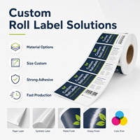 Étiquettes personnalisées avec logo imprimé, autocollants en vinyle imperméables pour emballage, étiquettes adhésives bon marché