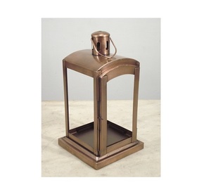 <b>Copper</b> Antique Look Luxury Design Metal Candle <b>Lantern</b> - Product Image 1