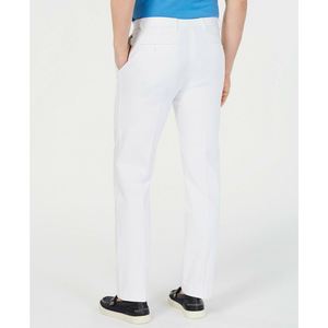 Pantaloni da Uomo Tommy Hilfiger Modern Fit Th Flex Stretch in Chambray Bianco Tessuto Oxford, Taglia XL - Product Image 2