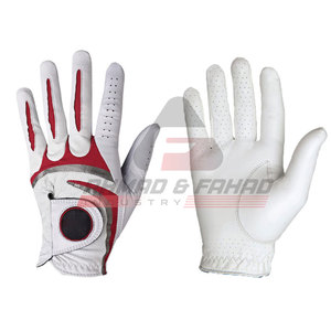 Gants de golf en cuir de mouton pour hommes gauchers de haute qualité avec logo personnalisé vente en gros de gants souples multicolores pour le sport - Product Image 1