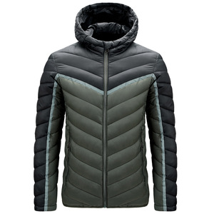 Veste d'hiver matelassée légère en coton à capuche pour hommes, vente en gros - Product Image 3